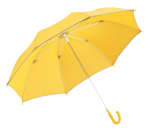 Tissu Sweat Parapluies Jaune - Les Ateliers De Palomei