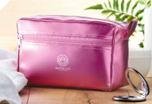 Bannière trousse de toilette rose